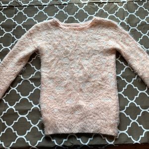 GB Girls soft pink fuzzy sweater